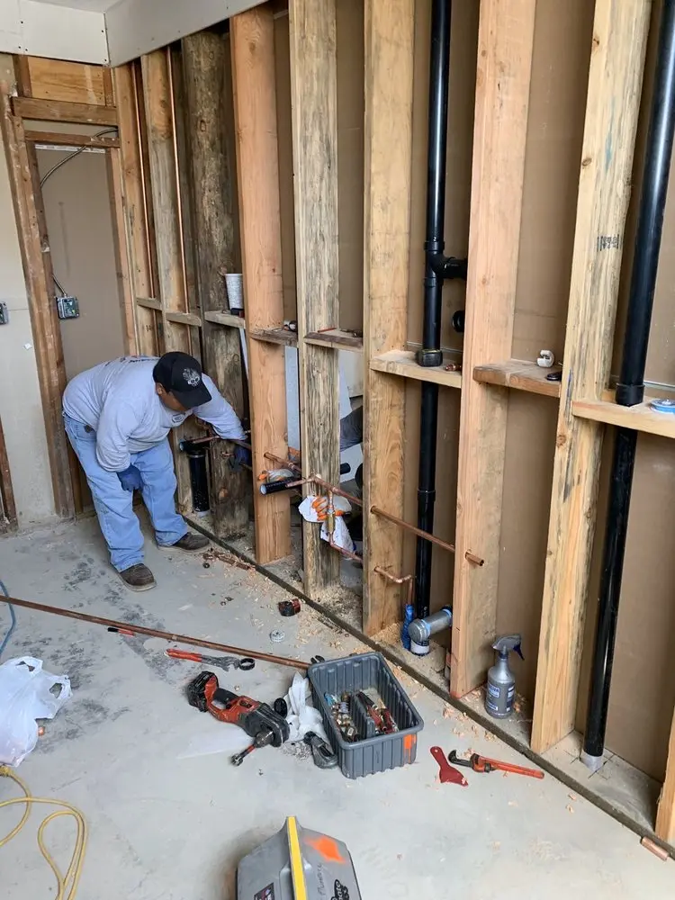 Commercial rough-in plumbing for Gas Line Repair in Cypress